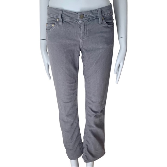 JUICY COUTURE Vintage Ultra Low Rise The Miller Fit Jeans Ankle Grey Horse Bit - Picture 5 of 16